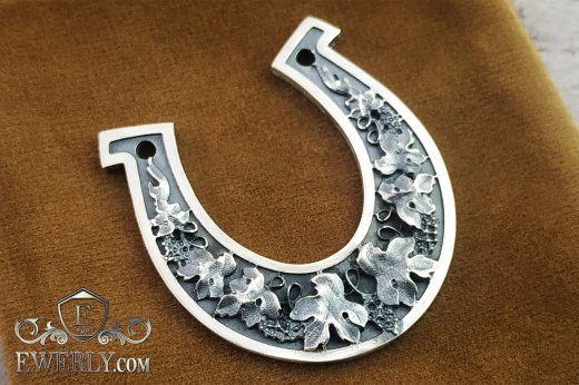 Серебряная подвеска Подкова, купить кулон из серебра 925 пробы